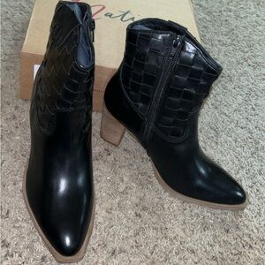 Matisse Black Leather Ankle Boots